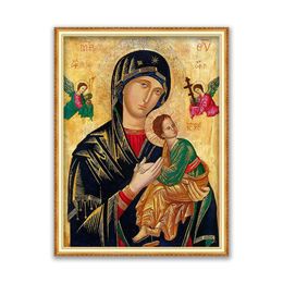 Curtains Region Orthodox Icon Diy 11ct Cross Embroidery Kits Craft Needlework Set Cotton Thread Printed Canvas Home Decoration