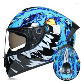 Motorcycle Helmets Motorbike Helmet Double Visors Dirt Bike Crash Anti-fog Full Face Moto Casco Go Kart Scooter