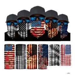 Party Masks National Flag Series Magic Scarf Sports Breathable Sweat Absorbing Mask Mti-Purpose Outdoor Neck Er Drop Delivery Home G Dhapx