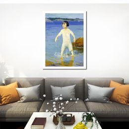 Canvas Art Kid Catastrophe Edward Henry Potthast Painting Handmade Impressionist Landscapes Artwork High Quality