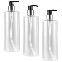Nail Gel 3 PCS Press Pump Bottle Shower Container Refillable Dispenser Subpackaging Plastic Empty Bottles Shampoo