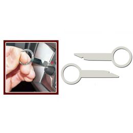 Car Radio Unlocking Bracket Removal Key Unlocking Tool 2pcs Set Car Radio Removal CD Pin Stereo Tool D5