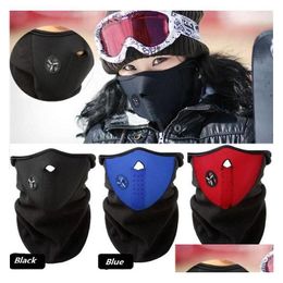 Party Masks New Bicycle Mask Winter Ski Snow Neck Warmer Face Helmet For Skate/ Bike /Motorcycle Cycling Caps 10Pcs/Lot Drop Deliver Dho6I