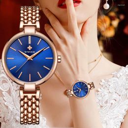 Wristwatches Ladies Diamond Bracelet WWOOR Elegant Watches For Women Casual Dress Female Quartz Waterproof Clock