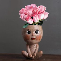 Vases Attractive Holding Knees Diverse Styles Succulent Face Head Plant Pot Eco-friendly Flower Garden Decoration