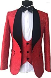 Men's Suits Arrival Groomsmen Groom Tuxedos Shawl Velvet Lapel Men Wedding Man Blazer ( Jacket Pants Bow Tie Vest ) C197