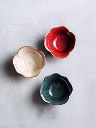 Bowls European Ceramic Side Dish Bowl Family Restaurant Rice Small Dessert Soup Creative Flower Shaped Sauce Fruit