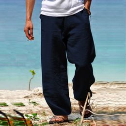 Mens Pants European and American Summer Hip Hop Breathable Cotton Hemp Loose Relaxed Sports 230706