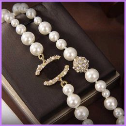 Beaded Necklaces designer Pearl Necklace Ladies Gd Fashion Designers Jewelry Womens Party Cha With Diamonds Accessories Gifts CD18