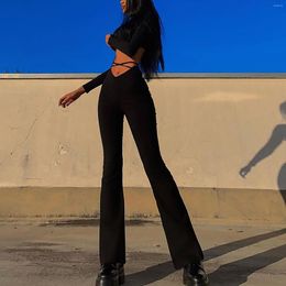 Women's Pants Y2K Streetwear Cargo Women V Waist Cropped Navel Sexy Casual Vintage Baggy Wide Leg Straight Trousers Overalls Sweatpants