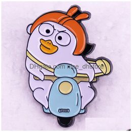Pins Brooches Duck Brooch Cute Movies Games Hard Enamel Pins Collect Cartoon Backpack Hat Bag Collar Lapel Badges Drop Delivery Jewe Dho4H
