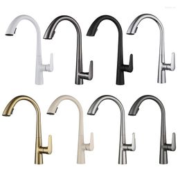 Kitchen Faucets Black Faucet Pull-Out Tap Gun Gray Household Sink Washbasin Cold And Water Mixer White