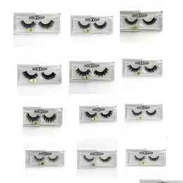 False Eyelashes 3D Mink Eyelash Thick Handmade Natural Long Fake Cross Faux Eye Makeup For Women Drop Delivery Health Beauty Eyes Dhziw