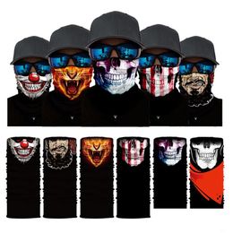 Party Masks Half Face Series Skl Headband Autumn And Winter Protection Magic Scarf Warm Sports Riding Elastic Halloween Mask Zc438-E Dhgye