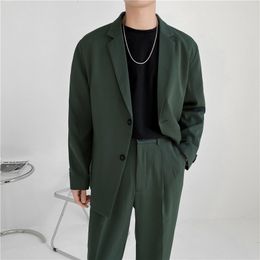 Men s Suits Blazers Male Casual Suit Blazer Jacket Men Korean Streetwear Loose Vintage Business Fashion Coats Chic Outerwear 230707