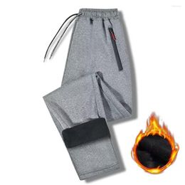 Men's Pants Winter Mens Fleece Lined Athletic Thick Trousers Casual Loose Warm Joggers