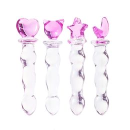 Adult Toys Gay Sex Products Butt Plug Vaginal Anal Stimulation Vibrator Beads Crystal Glass Dildo Penis For Women toys 230706