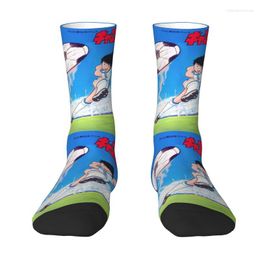 Men's Socks Fashion Mens Captain Tsubasa Dress Unisex Warm Breathbale 3D Print Classic Manga Japanese Footballer Crew