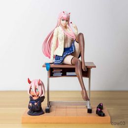 Action Toy Figures Anime Darling In The Zero Two School Uniform Action Figure Anime Sexy Figure Model Toys Collection Doll Gift R230707