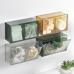 Storage Boxes Wall-mounted Plastic Box Multifunctional Flip Cover Dustproof Sanitary Napkin Small Item Sorting Empty