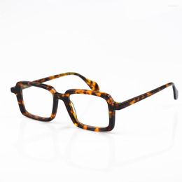 Sunglasses Frames Rectangular Acetate Eyeglass Frame Men Women Myopia Prescription Glasses Handmade Vintage Designer Eyewear