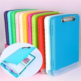 Filing Supplies A4 Plastic Storage Clipboard File Box Case Document Folders Writing Pad Stationery Office 230706