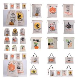 Other Festive Party Supplies Halloween Bags Canvas Candy 15 Styles Dstring Gift Bag Santa Sack Stuff Sacks Tote For Drop Delivery Dhdvq