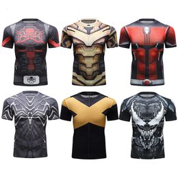 Men's Tracksuits MMA Compression T-Shirt Men 3D Printed Rashguard Jiu Jusit T shirts Short Sleeve Bjj Boxing Muay Thai Tops For Male MMA Clothing 230706