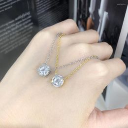 Pendant Necklaces Round Necklace For Women Minimalist Korean Choker Chain Zirconia Gold Colour Neck Accessories Wedding Bride Jewellery N562