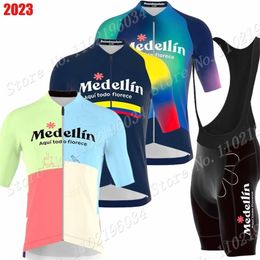 Cycling Jersey Sets Team Short Sleeve Set Summer Mens Colombia Clothing Suit Road Bike Shirts Bicycle Bib Shorts MTB 230706