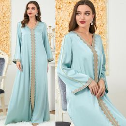 Ethnic Clothing Autumn Dress For Women 2023 Long Sleeve Muslim Clothes Dresses Female Vestidos De Mujer Dubai Middle East Fashion Robe