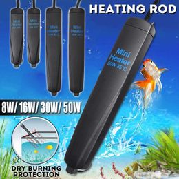 Reptile Supplies Mini Heater Aquarium Heating Rods Fish Tank Shatterproof Constant Temperature Warmer Tools Submersible Turtle Device 230706