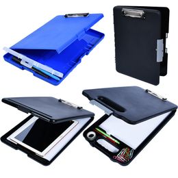 Filing Supplies A4 Plastic Storage Clipboard File Box Case Document Folder Office Drop p230706