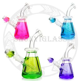 8.5'' Glycerin Coil Frzeezable glyco beaker hookah bong freeze Chilled cool bongs Glass Water Pipe DAB Rig colorful Recycler shunyiglass factory with 14.4mm bowls