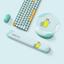 Rests Cute Keyboard Mouse Pad Set Kawaii Wrist Rest Gaming Office Laptop Mousepad 3d Mice Mat Computer Office Hand Support Cushion