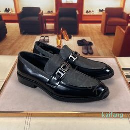 Loafers Designers Shoes Genuine Leather Men Fashion Business Office Work Formal Dress Shoes