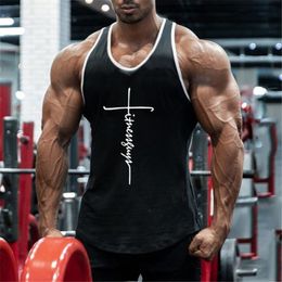 Men's Tank Tops Fashion Cotton Sports Sleeveless Shirts Gym Tank Top Men Fitness Vest Muscle Mens Singlets Bodybuilding Workout Clothing 230706