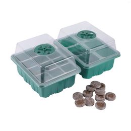 Planters 6/12 Holes Seedling Tray Garden Nursery Pots Seed Trays BPA Free Greenhouse Flower Pot Plants Box Kit For Yard