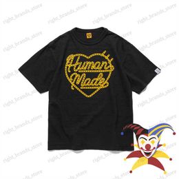 Men's T-Shirts 2023ss Human Made Hemp Rope Heart-shaped T Shirt Men Women 1 1 Best Quality T-shirt Tees T230707