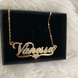 Pendant Necklaces 316 Stainless Steel Custom Necklace with Any Name Personalised Pendants Jewellery for Women Joying Gift 230707
