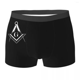 Underpants Freemasonry Sign Symbol Man Underwear Freemason Mason Boxer Briefs Shorts Panties Funny Soft For Homme Plus Size