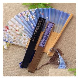 Other Arts And Crafts New Chinese Wind Gift Silk Fan Japanese Folding Dance Props T4H0230 Drop Delivery Home Garden Dhqgt