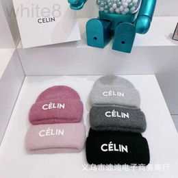 Ball Caps designer Korean version rabbit hair knitted hat, new letters for autumn and winter, wool c home warmth, master couple fashion, cold hat LHC9