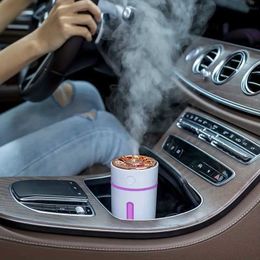 Humidifiers Portable 360ml Ultrasonic Air Humidifier With Colourful LED Night Light Home Aroma Diffuser For Car Office Room Bedroom