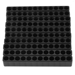 Bowls 10pcs 12-Hole Screwdriver Bit Holder Box Block Black For Six Angle 6.35mm Handle