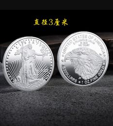 Arts and Crafts 2022 Commemorative Medal American Eagle Coin Double sided 3D Relief Commemorative Medal