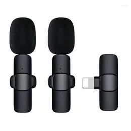 Microphones Wireless Collar Clip Microphone One-to-Two Outdoor Mobile Live Streaming Equipment Radio Noise Reduction