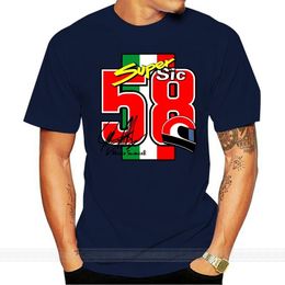 Cardigans Men T Shirt Marco Simoncelli Super Sic 58 Black Funny Tshirt Novelty Tshirt Women Fashion Tshirt Men Cotton Brand Teeshirt