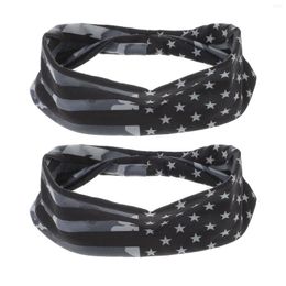 Bandanas 2 Pcs Running Headband Sweatband Athletic Headbands Face Neck Protector Yoga Accessories Digital Workout Hair Bands