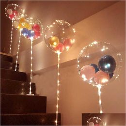 Party Decoration Glow Balloons Column Stand Arch Home Led Confetti With Clips Wedding Balloon Holder Stick Y0622 Drop Delivery Garde Dhhgb